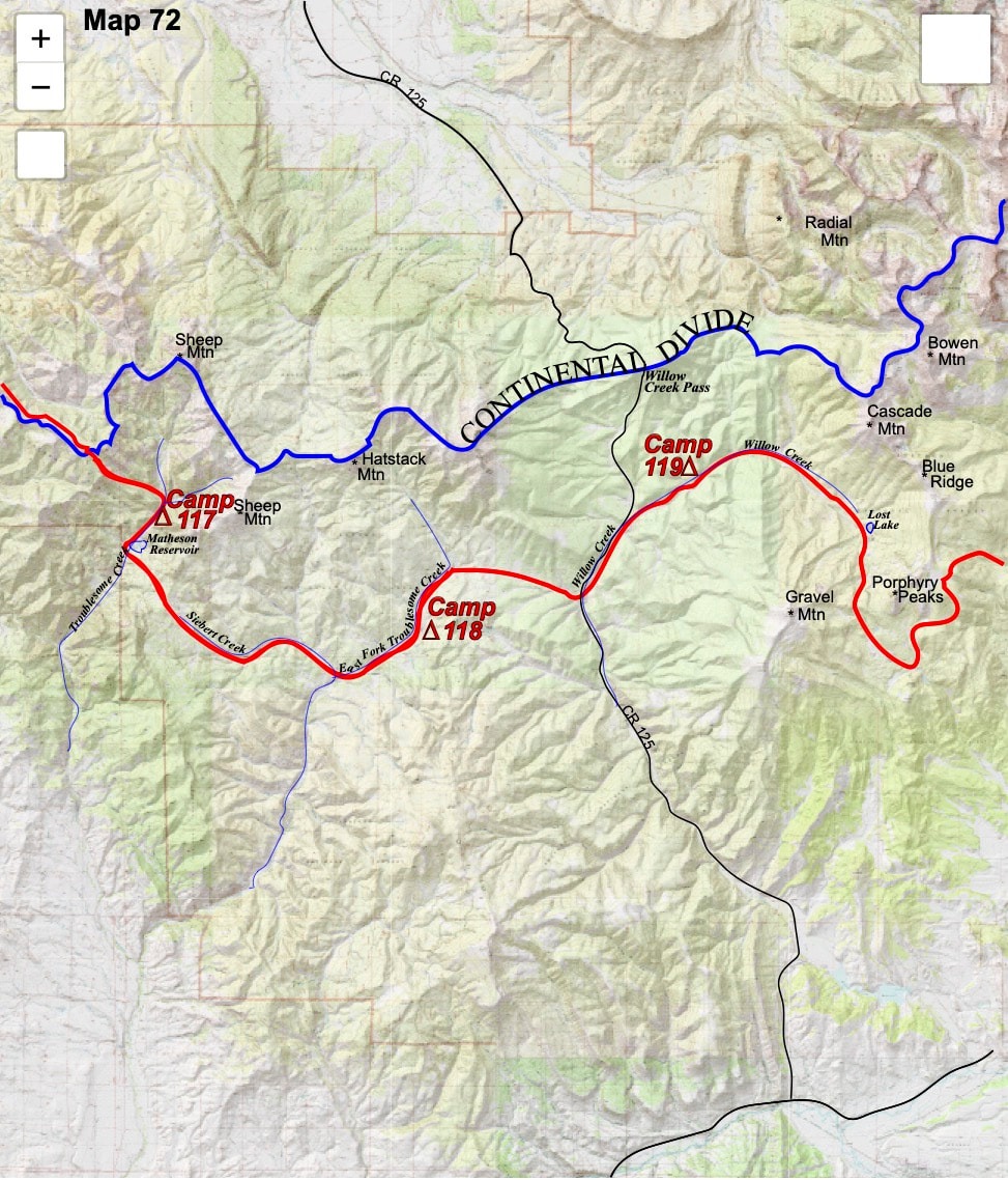 The Continental Divide Story, 1977, Map 72