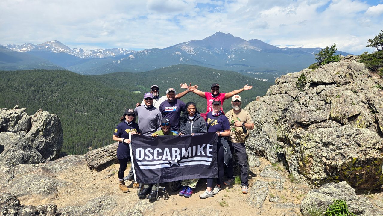 Image of Oscar Mike participants hiking in Rocky Mountain National Park